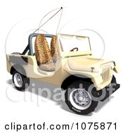 3d Tan Jeep Wrangler Convertible Suv 1