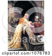 Long Haired Maiden Wishing Luck To A Knight On A Horse God Speed By Edmund Blair Leighton Royalty Free Historical Clip Art