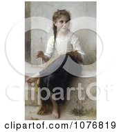 Poster, Art Print Of Little Girl Sewing By William-Adolphe Bouguereau