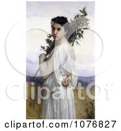 Poster, Art Print Of Young Woman Holding A Laurel Branch By William-Adolphe Bouguereau