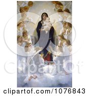 The Virgin With Angels By William Adolphe Bouguereau Royalty Free Historical Clip Art by JVPD