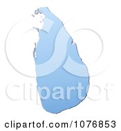 Clipart Gradient Blue Sri Lanka Mercator Projection Map Royalty Free CGI Illustration by Jiri Moucka