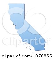 Gradient Blue California United States Mercator Projection Map by Jiri Moucka