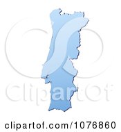 Clipart Gradient Blue Portugal Mercator Projection Map Royalty Free CGI Illustration by Jiri Moucka