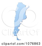 Clipart Gradient Blue Argentina Mercator Projection Map Royalty Free CGI Illustration by Jiri Moucka