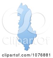 Gradient Blue Albania Mercator Projection Map by Jiri Moucka