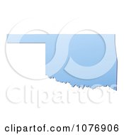 Clipart Gradient Blue Oklahoma United States Mercator Projection Map Royalty Free CGI Illustration