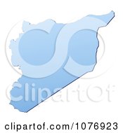 Gradient Blue Syria Mercator Projection Map by Jiri Moucka