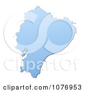 Gradient Blue Ecuador Mercator Projection Map by Jiri Moucka