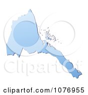 Gradient Blue Eritrea Mercator Projection Map by Jiri Moucka
