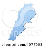Gradient Blue Lebanon Mercator Projection Map by Jiri Moucka
