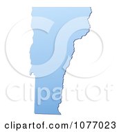 Gradient Blue Vermont United States Mercator Projection Map by Jiri Moucka