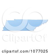 Clipart Gradient Blue Tennessee United States Mercator Projection Map Royalty Free CGI Illustration