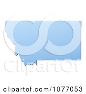 Clipart Gradient Blue Montana United States Mercator Projection Map Royalty Free CGI Illustration