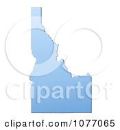 Clipart Gradient Blue Idaho United States Mercator Projection Map Royalty Free CGI Illustration by Jiri Moucka