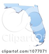 Gradient Blue Florida United States Mercator Projection Map by Jiri Moucka