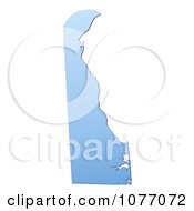 Clipart Gradient Blue Delaware United States Mercator Projection Map Royalty Free CGI Illustration