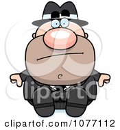 Clipart Sitting Mobster Royalty Free Vector Illustration