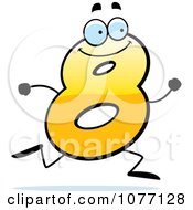 Clipart Running Yellow Number Eight Royalty Free Vector Illustration