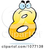 Clipart Mad Yellow Number Eight Royalty Free Vector Illustration by Cory Thoman