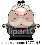 Clipart Sad Businessman In A Suit Royalty Free Vector Illustration