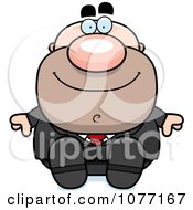 Clipart Sitting Businessman In A Suit Royalty Free Vector Illustration