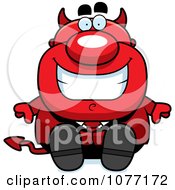 Clipart Sitting Devil Businessman Royalty Free Vector Illustration