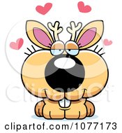 Clipart Cute Jackalope In Love Royalty Free Vector Illustration