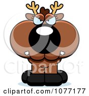 Clipart Cute Deer With A Mad Expression Royalty Free Vector Illustration