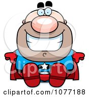 Clipart Sitting Bald Super Hero Royalty Free Vector Illustration