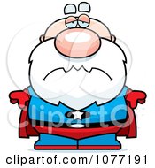 Clipart Sad Bald Super Senior Man Royalty Free Vector Illustration