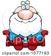 Clipart Sitting Bald Super Senior Man Royalty Free Vector Illustration