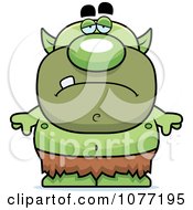 Clipart Sad Goblin Royalty Free Vector Illustration