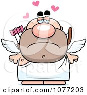 Clipart Sad Valentines Day Cupid Royalty Free Vector Illustration