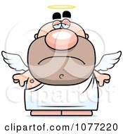 Clipart Sad Angel Man Royalty Free Vector Illustration