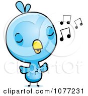 Poster, Art Print Of Cute Baby Blue Jay Whistling