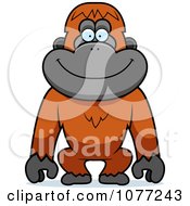Clipart Happy Orangutan Monkey Royalty Free Vector Illustration by Cory Thoman