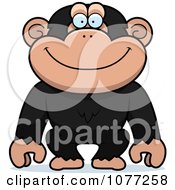 Clipart Chimp Monkey Royalty Free Vector Illustration