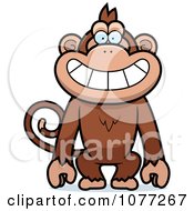 Clipart Smiling Monkey Royalty Free Vector Illustration