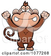 Clipart Mad Monkey Royalty Free Vector Illustration