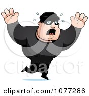 Poster, Art Print Of Frightened Male Robber In Black