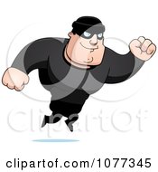 Poster, Art Print Of Jumping Male Robber In Black