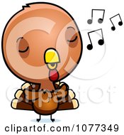 Poster, Art Print Of Cute Baby Turkey Bird Whistling