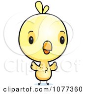 Clipart Cute Baby Yellow Chick Royalty Free Vector Illustration