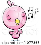 Poster, Art Print Of Cute Baby Pink Chick Whistling