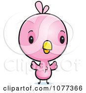 Clipart Cute Baby Pink Chick Royalty Free Vector Illustration