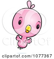 Poster, Art Print Of Clipart Cute Baby Pink Chick Flying