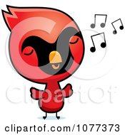 Poster, Art Print Of Cute Red Baby Chick Whistling