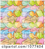 Poster, Art Print Of Seamless Colorful Fish Background