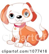 Poster, Art Print Of Cute Happy Puppy Sitting